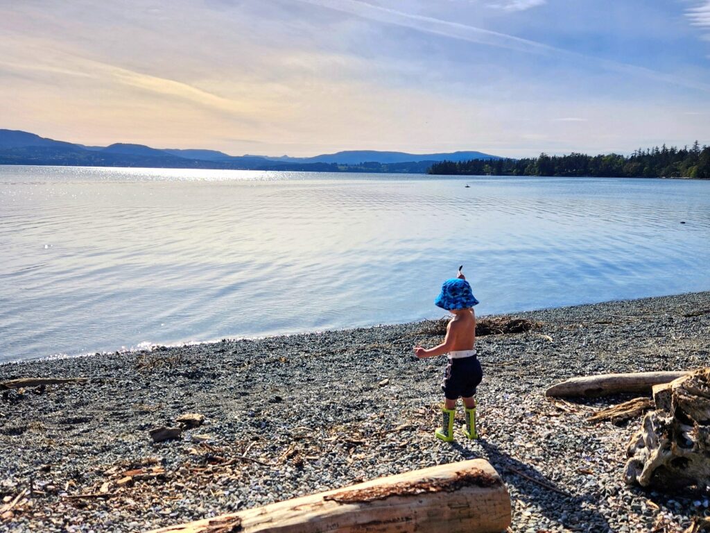 Child at Beach on Vancouver Island